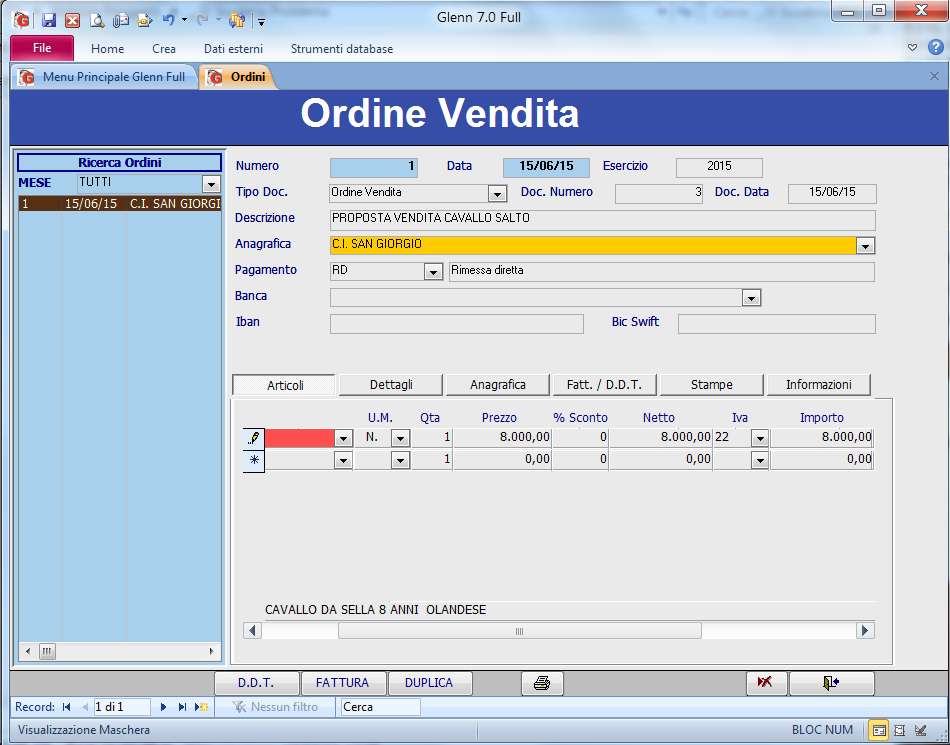 19OOV01_Ordine Vendita