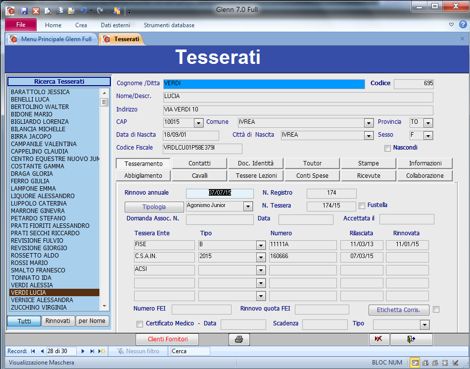 1STE01_Tesserati 1Tesseramento